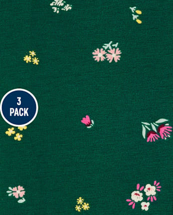 Toddler Girls Floral Leggings 3-Pack