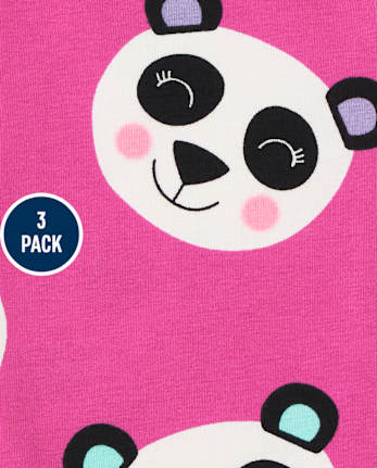Toddler Girls Panda Leggings 4-Pack