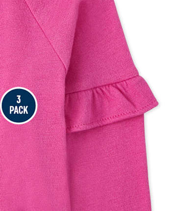 Paquete de 3 tops a rayas para niñas pequeñas