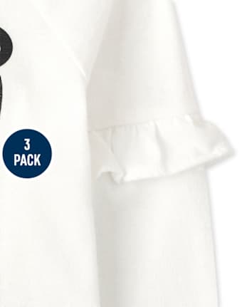 Paquete de 3 tops a rayas para niñas pequeñas
