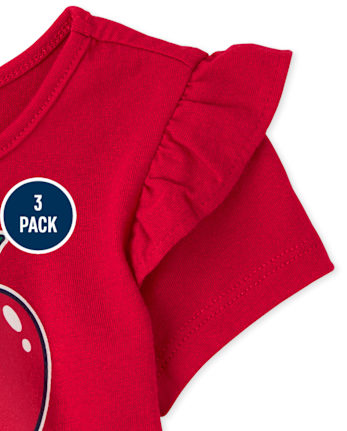 Lot de 3 hauts Apple pour petites filles