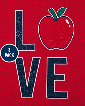 Lot de 3 paires Apple High Low Top pour filles