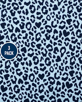 Girls Leopard High Low Top 3-Pack