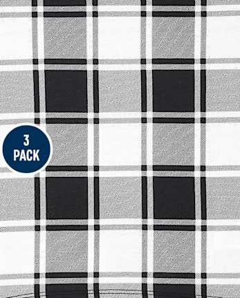 Girls Plaid High Low Top 3-Pack