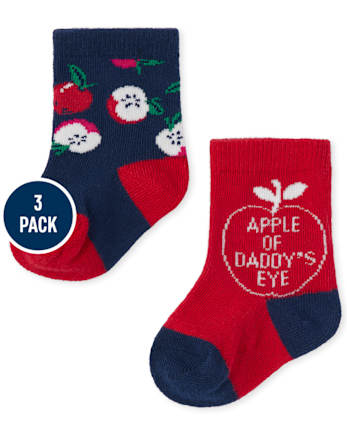 Baby Girls Apple Midi Socks 6-Pack