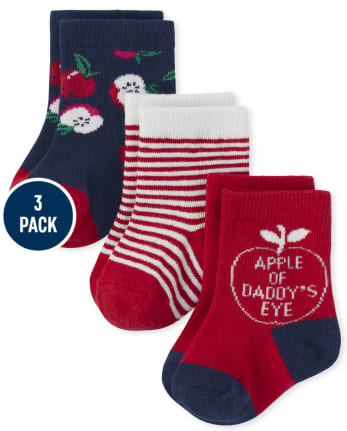 Baby Girls Apple Midi Socks 6-Pack