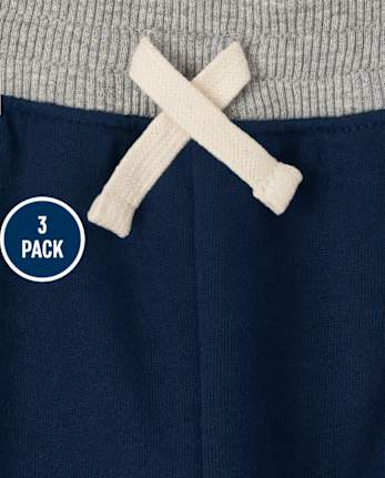 Paquete de 3 pantalones jogger de polar para bebés y niños pequeños