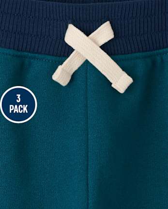 Paquete de 3 pantalones jogger de polar para bebés y niños pequeños
