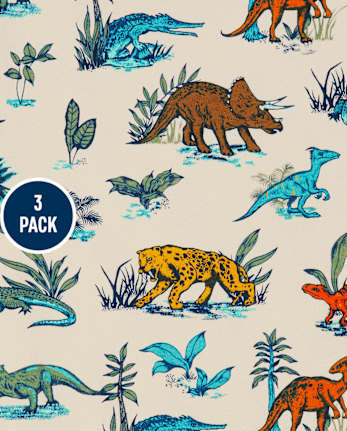Toddler Boys Dino Top 3-Pack