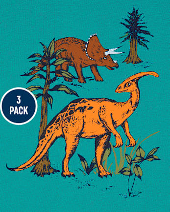 Toddler Boys Dino Top 3-Pack