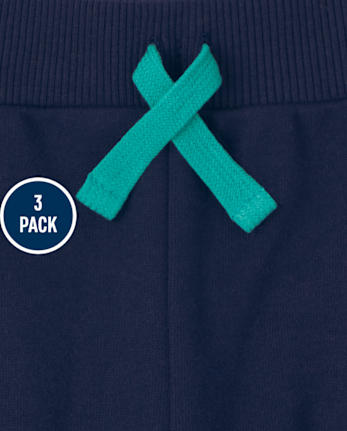 Baby And Toddler Boys Dino Fleece Jogger Pants 3-Pack