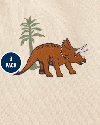 Baby And Toddler Boys Dino Fleece Jogger Pants 3-Pack