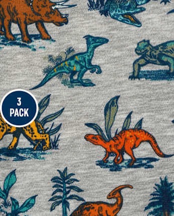 Baby And Toddler Boys Dino Fleece Jogger Pants 3-Pack