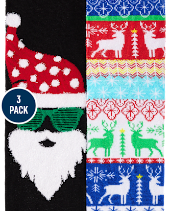 Lot de 3 paires de chaussettes assorties unisexes pour adulte.