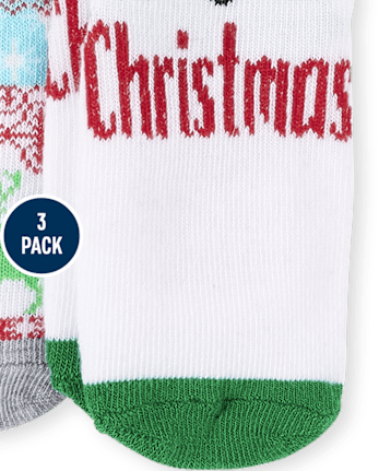 Lot de 3 paires de chaussettes assorties unisexes pour tout-petits