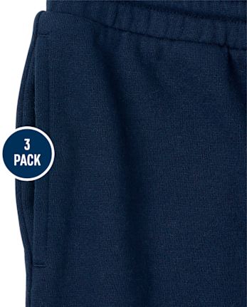 Kids Fleece Jogger Pants 3-Pack