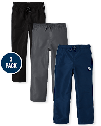 Boys Wind Pants 3-Pack