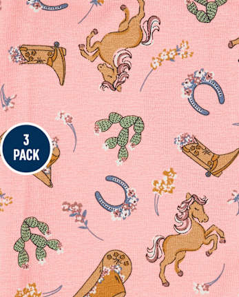 Girls Print Leggings 3-Pack