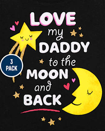Baby And Toddler Girls Family Graphic Tee 3-Pack