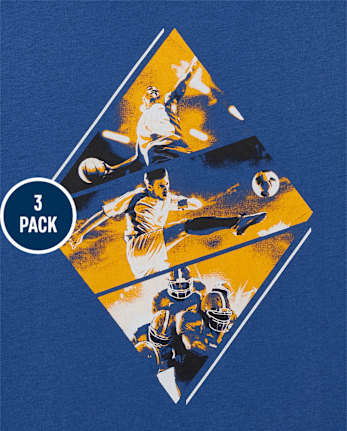 Boys Sports Graphic Tee 3-Pack