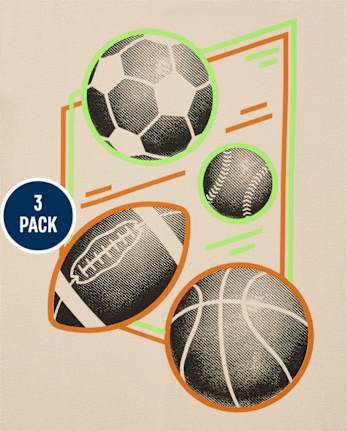 Boys Sports Graphic Tee 3-Pack