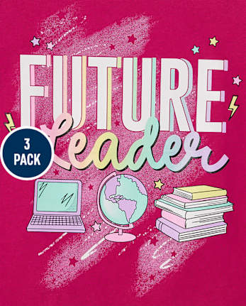 Girls Smart Graphic Tee 3-Pack