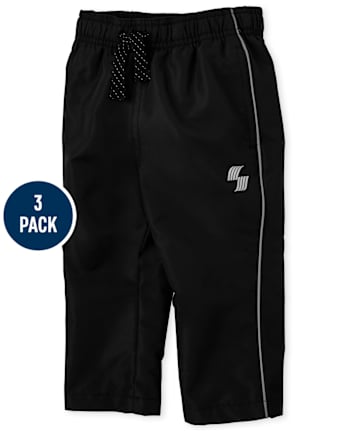 Baby And Niños pequeños Boys Wind Pants 3-Pack