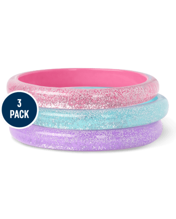 Girls Glitter Bangle 3-Pack