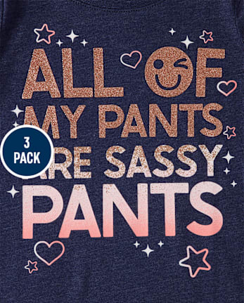 Lot de 3 t-shirts graphiques impertinents pour bébé et toute-petite fille