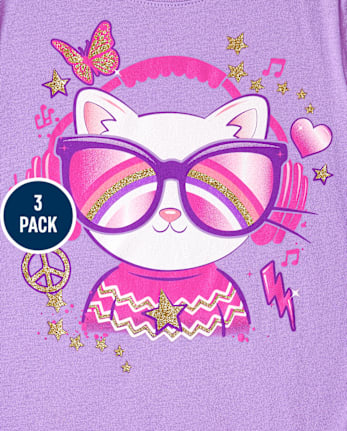 Girls Animal Graphic Tee 3-Pack