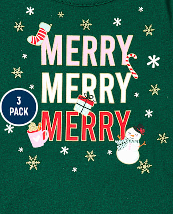 Girls Christmas Top 3-Pack