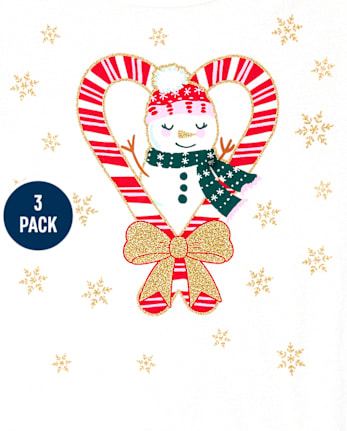 Girls Christmas Top 3-Pack