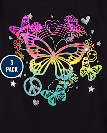 Girls Unicorn Graphic Tee 3-Pack