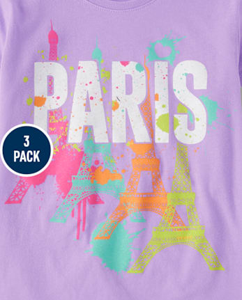Girls Location Graphic Tee 3-Pack