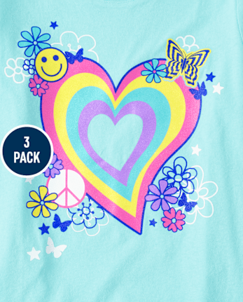 Girls Icon Graphic Tee 3-Pack