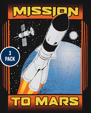 Boys Space Graphic Tee 3-Pack