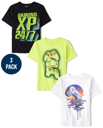 Boys Gaming Graphic Tee 3-Pack