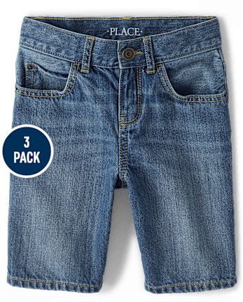 Pack de 3 pantalones cortos vaqueros para niño