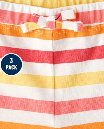 Paquete de 3 pantalones cortos Sun Dolphin para niñas pequeñas