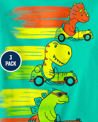 Baby And Toddler Boys Dino Graphic Tee 3-Pack