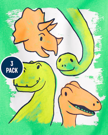 Baby And Toddler Boys Dino Graphic Tee 3-Pack