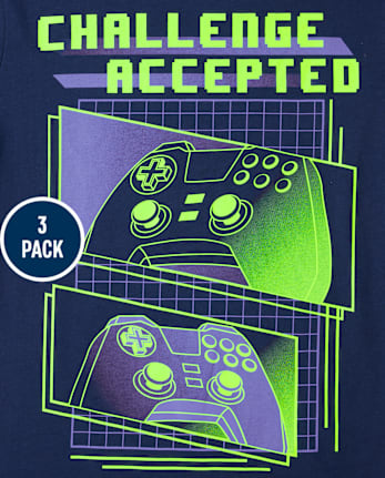 Lot de 3 t-shirts graphiques Gaming pour garçons