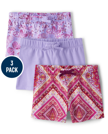 Girls Mix And Match Butterfly Shorts 3-Pack
