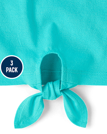 Girls Tie Front Tank Top 3-Pack
