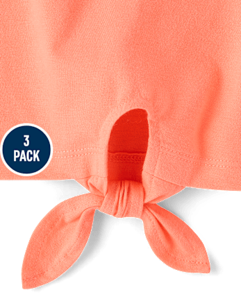 Girls Tie Front Tank Top 3-Pack