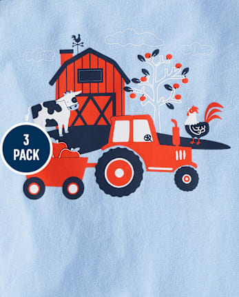 Baby And Toddler Boys Farm Top 3-Pack