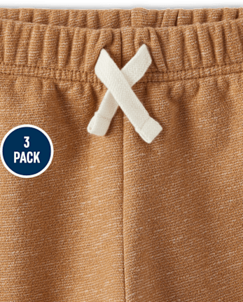 Baby And Toddler Boys Fleece Jogger Pants 3-Pack
