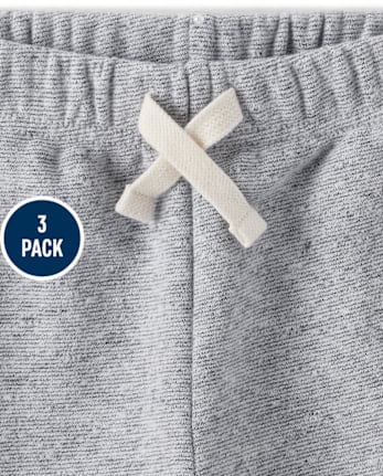 Baby And Toddler Boys Fleece Jogger Pants 3-Pack