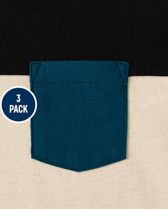 Boys Colorblock Raglan Top 3-Pack