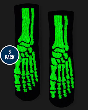 Baby And Toddler Glow Spooky Squad Crew Socks 3-Pack